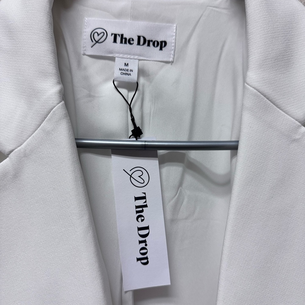 NWT The Drop Ivory Ren Wrap Front Belted Blazer - Various Sizes - Picture 6 of 6